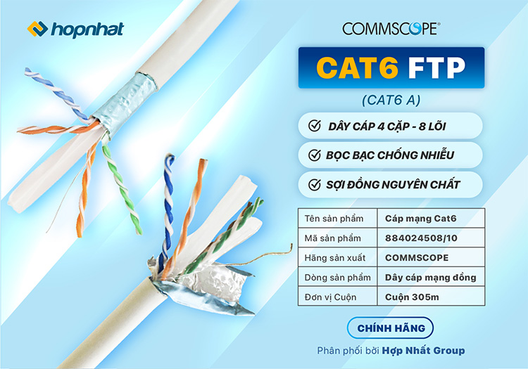 Cáp mạng Cat6 chống nhiễu AMP